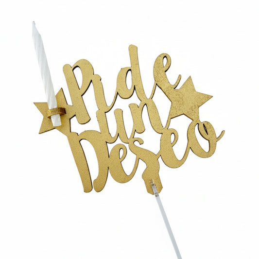 Cake Topper Make a Wish Candle