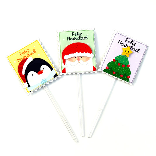Cake topper Postales Navideñas