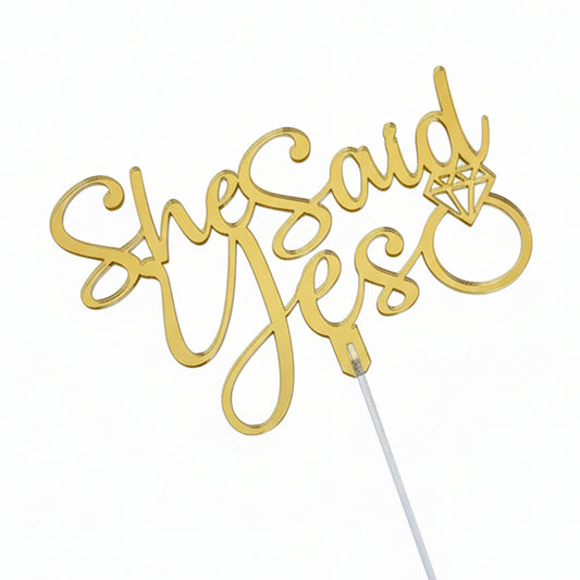 Cake Topper She Said Yes