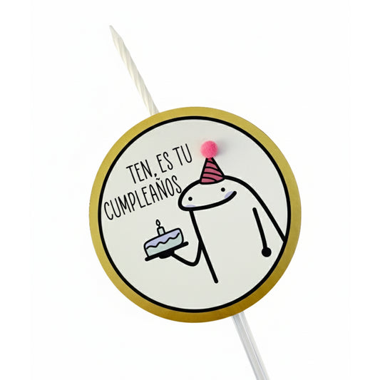 Cake Topper I Love You Mom Candle