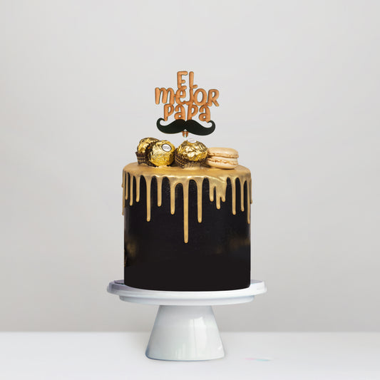 The Best Dad Cake topper Mustache