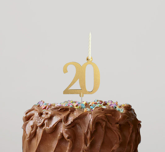 Cake Topper 20 con vela