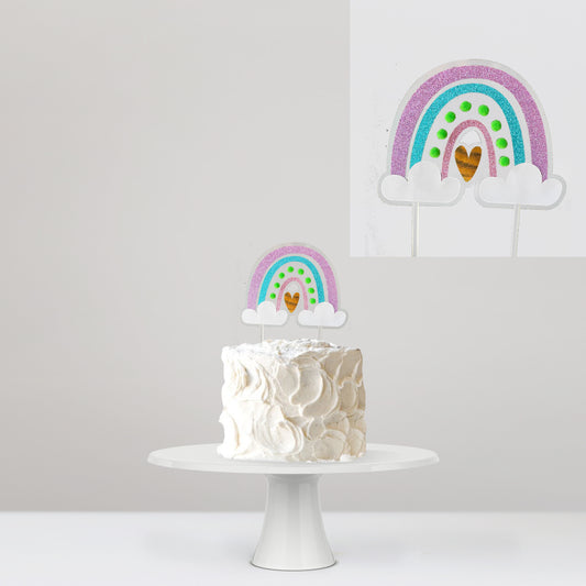 Transparent Rainbow Cake Topper
