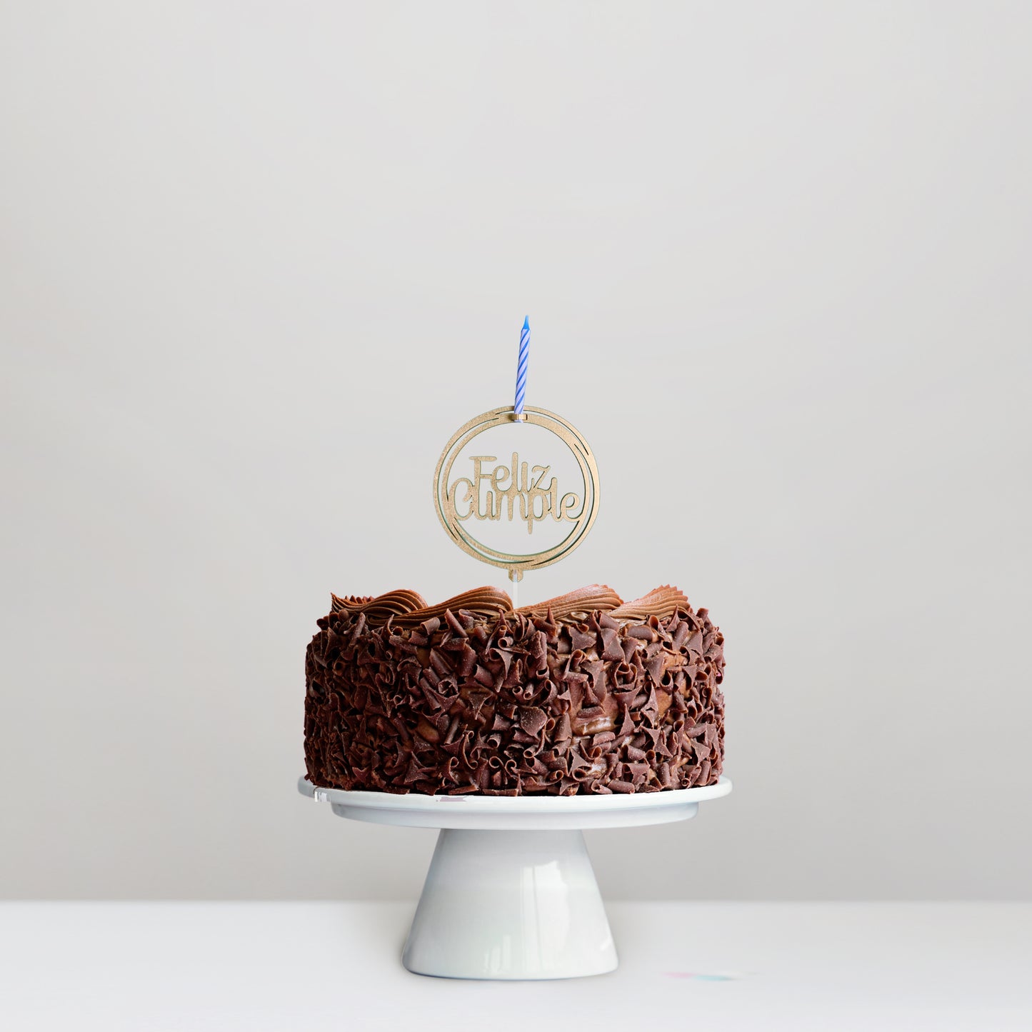 Cake Topper Happy Birthday Circle Candle