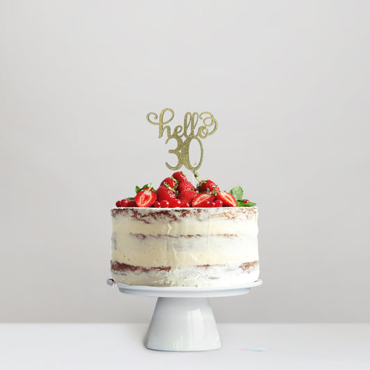 Cake Topper Hello 30